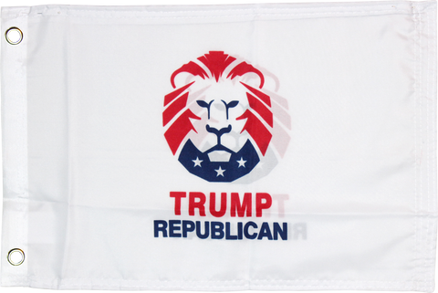 Trump Republic Lion Double Sided "12X18" Flag - Rough Tex® 100D