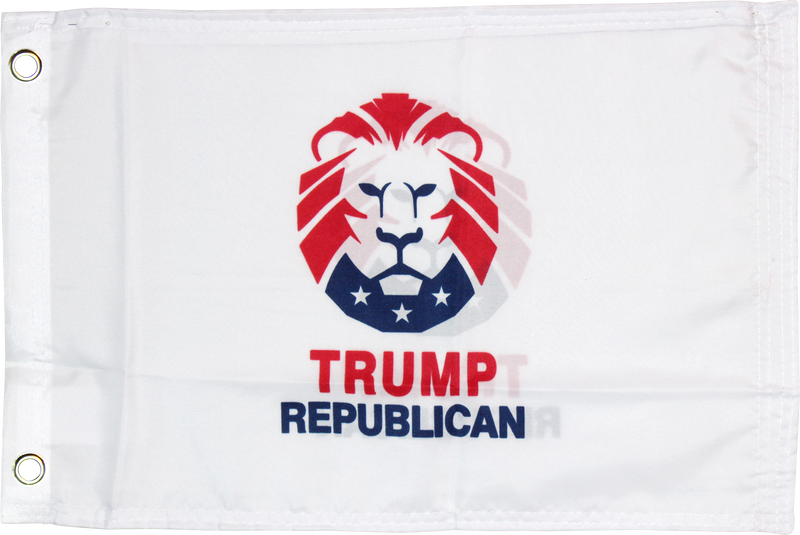 Trump Republic Lion Double Sided "12X18" Flag - Rough Tex® 100D