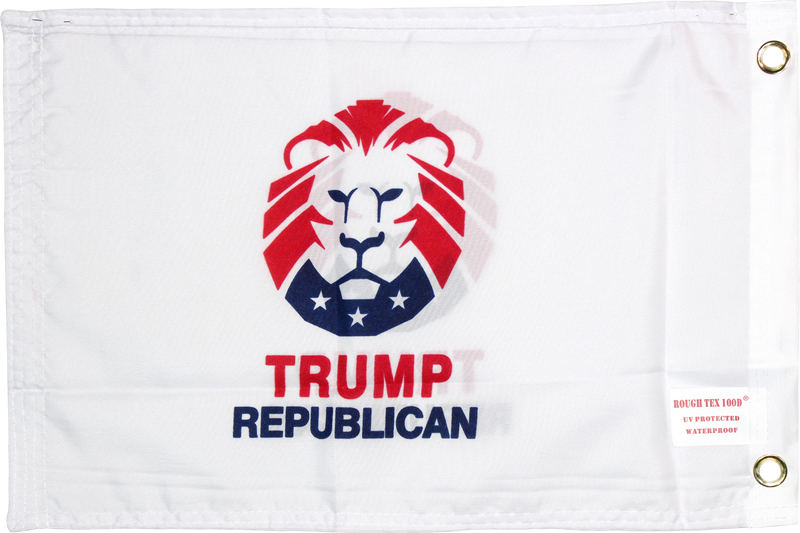 Trump Republic Lion Double Sided "12X18" Flag - Rough Tex® 100D