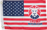 USA Trump Republican Lion "12X18" Flag -  Rough Tex® 100D