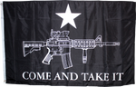 M4 Come & Take It (Black) Flag 3'X5' Rough Tex® 100D