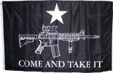 M4 Come & Take It (Black) Flag 3'X5' Rough Tex® 100D