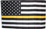 USA Thin Gold LIne USA Dispatcher Memorial Flag Rough Tex ® 100D 3'X5'