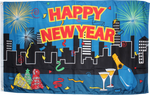 Happy New Year City Flag  - 3'x5' Rough Tex® 100D