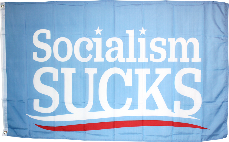 SOCIALISM SUCKS 3'X5' FLAG 100D ROUGH TEX ®