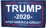 TRUMP 2020 KEEP AMERICA GREAT BLUE 3'X5' FLAG ROUGH TEX® 68D NYLON