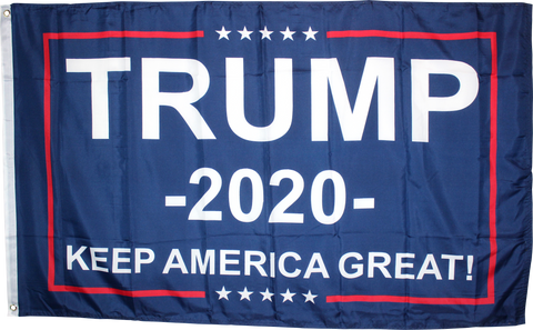 TRUMP 2020 KEEP AMERICA GREAT BLUE 3'X5' FLAG ROUGH TEX® 68D NYLON