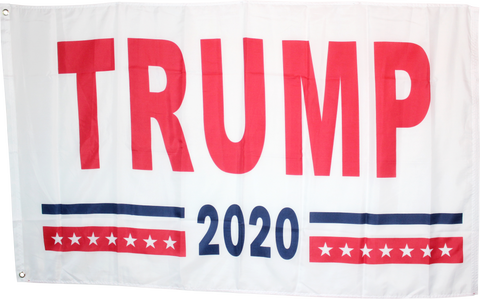 Trump 2020 White 3'X5' Flag- Rough Tex® 100D