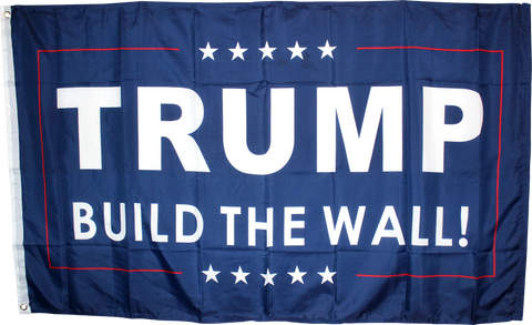 Trump Build The Wall 3'X5' Flag- Rough Tex® 100D