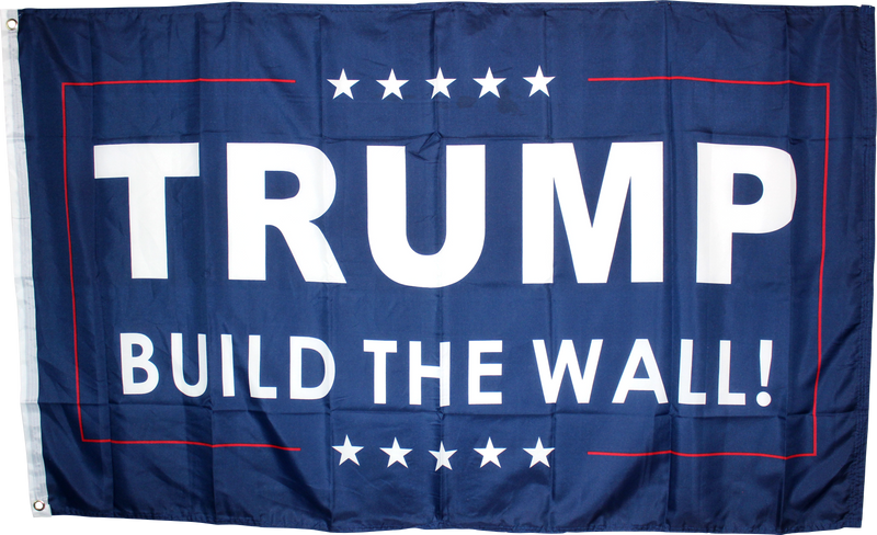 Trump Build The Wall 3'X5' Flag- Rough Tex® 100D