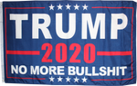 Trump 2020 No More Bullshit Blue Flag- 4'X6' Rough Tex® 68D