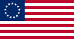 All American Betsy Ross Banner 5' Foot 1" Diameter Hard Wood Flag Pole Set With Wood Ball Top