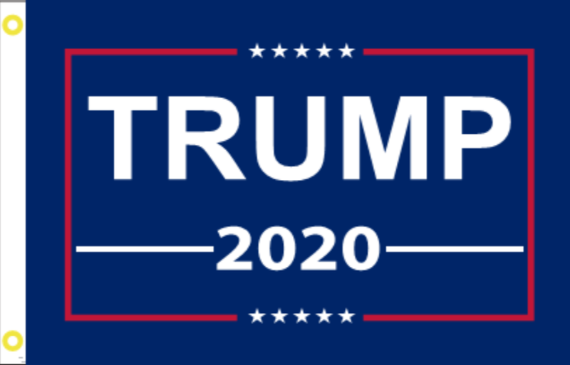 12INCH X 18INCH 100D TRUMP 2020 BLUE FLAG