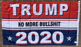 Trump No More Bullshit 2020 #2 Red White Blue 3'X5' Double Sided Flag- Rough Tex® 100D