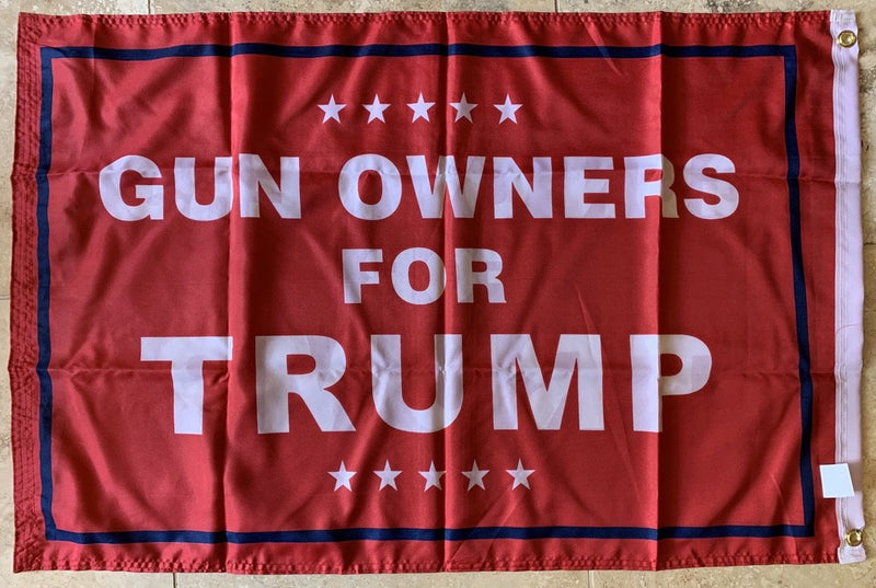 Gun Owners For Trump Double Sided Flag Rough Tex ® 2'x3' 100D