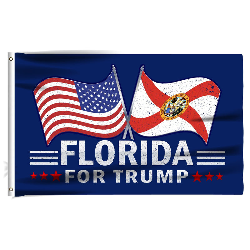 USA & Florida For Trump 3'X5' Flag Rough Tex® 68D Nylon