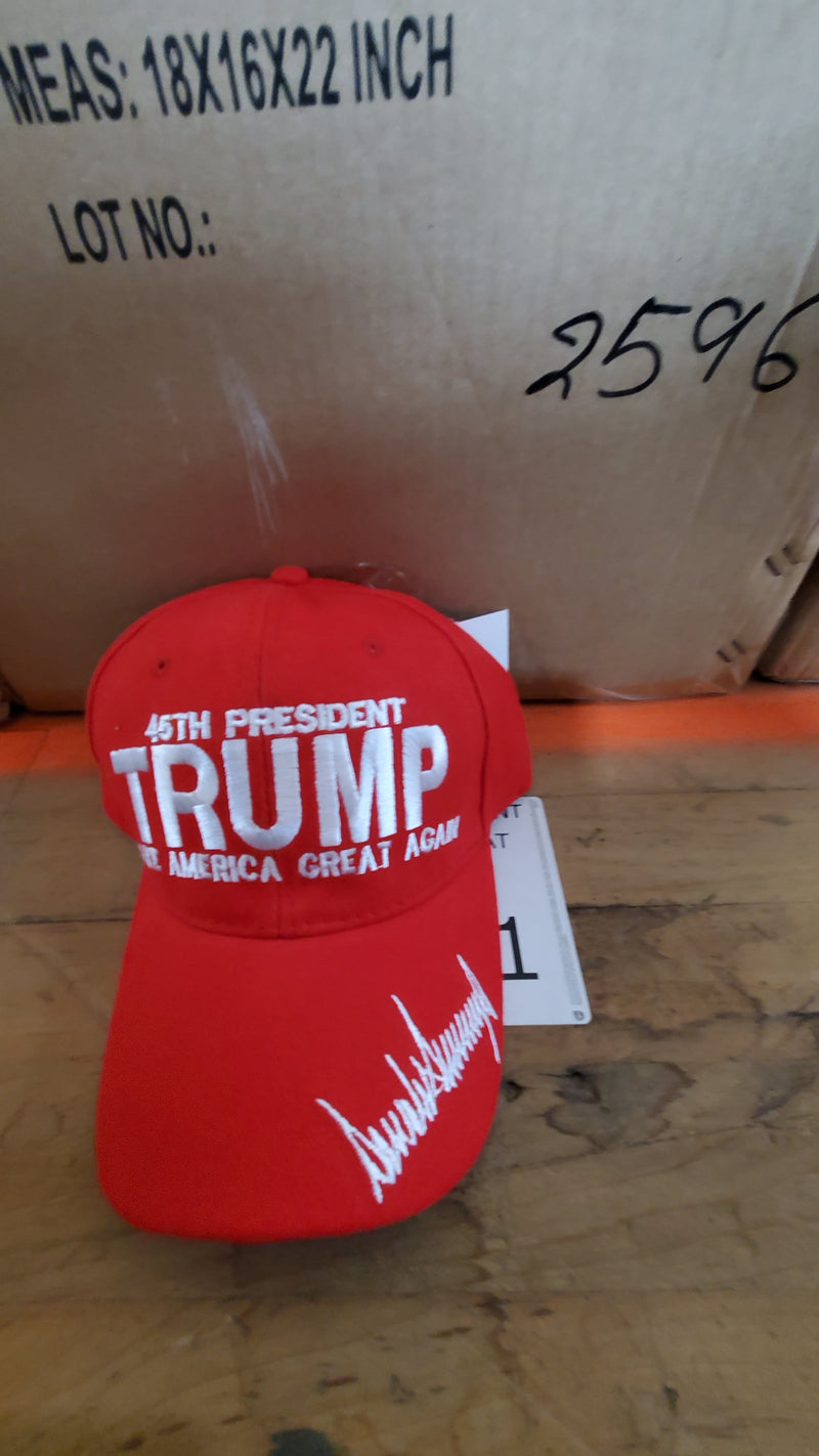 24 assorted TRUMP caps hats