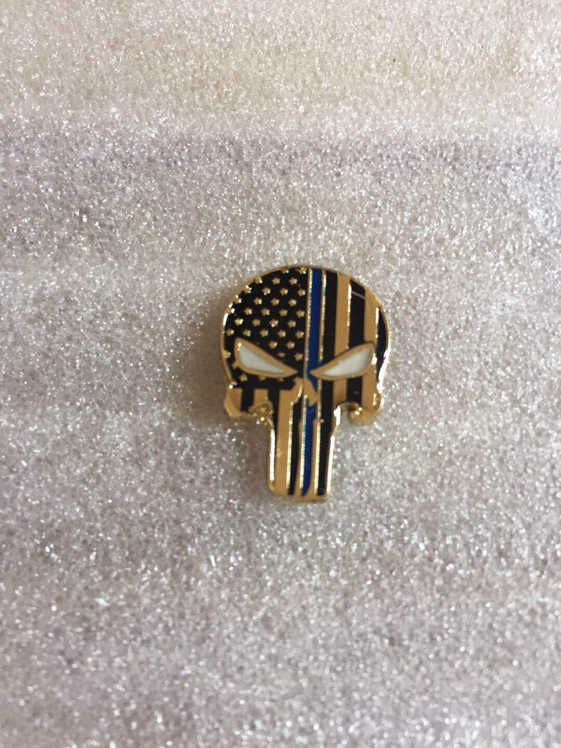 Police Punisher Cloisonné Hat Lapel Pin