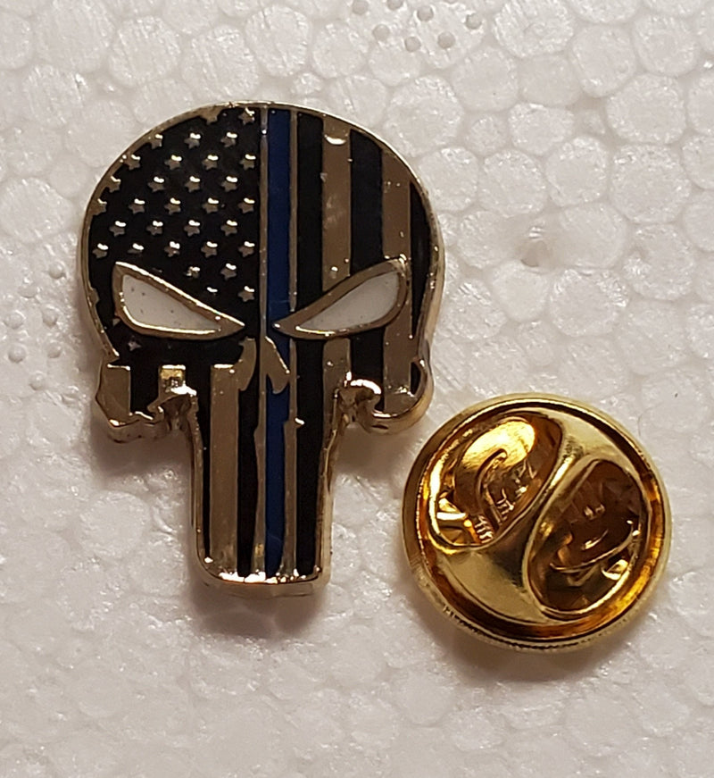 Police Punisher Cloisonné Hat Lapel Pin