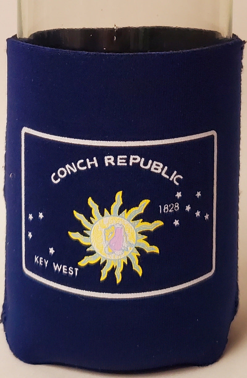 Conch Republic Navy Blue Neoprene Can Jacket Holder Drink Koozie Rough Tex®