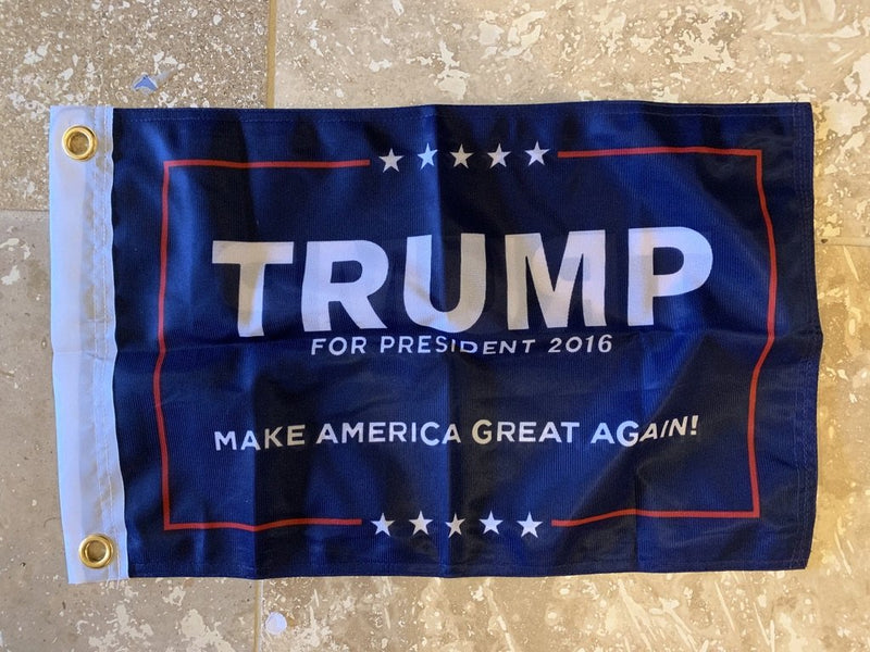 Trump For President 2016 M A G A Flag With Grommets KNIT - 12''x18'' Rough Tex®