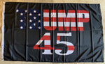 Trump 45 Black Rough Tex® 100D 3'X5' Flag