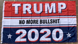 Trump No More Bullshit 2020 #2 Red White Blue 3'X5' Double Sided Flag- Rough Tex® 100D