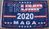 Trump 2020 M A G A Blue Stars And Stripes 3'X5' Flag Rough Tex® 100D