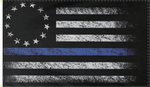 2'X3' 100D BETSY ROSS MEMORIAL BLUE LINE VINTAGE FLAG WITH GROMMETS