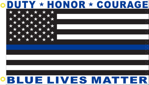 2'X3' 100D DUTY HONOR POLICE FLAG
