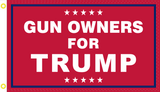 Gun Owners For Trump Double Sided Flag Rough Tex ® 2'x3' 100D