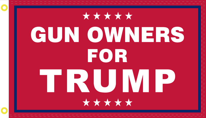 Gun Owners For Trump Double Sided Flag Rough Tex ® 2'x3' 100D