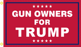 Gun Owners For Trump Red Double Sided Flag Rough Tex ® 2'X3' 100D