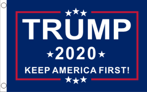 2'X3' 100D TRUMP 2020 KAF STARS FLAG