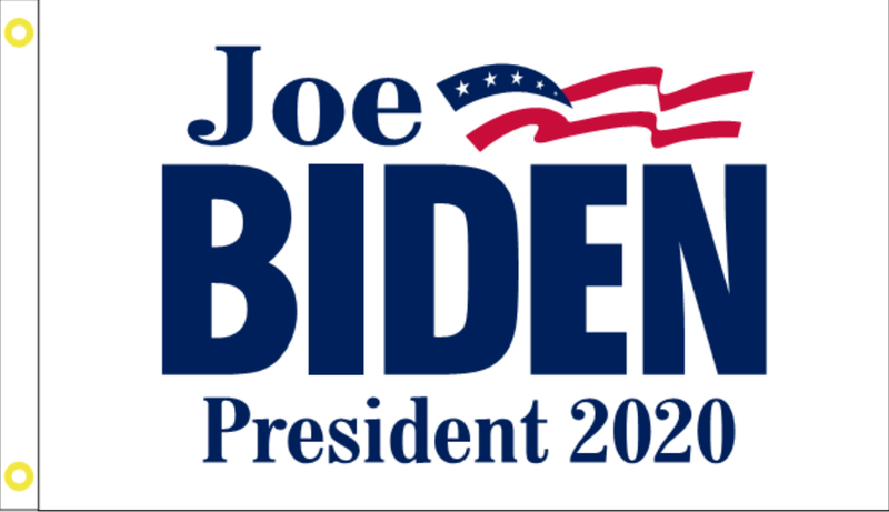 2'X3' 100D WHITE BIDEN FLAG DBL SIDED