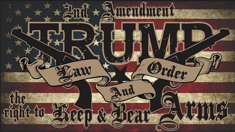 One Dozen 2nd Amendment Trump Law And Order 3'X5' Flag Rough Tex® 100D