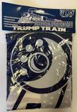 All Aboard The Trump Train Blue Double Sided 3'X5' Flag ROUGH TEX® 100D