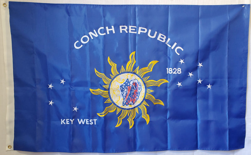 Key West Conch Republic 2'X3' Embroidered Double Sided Flag Rough Tex® 300D