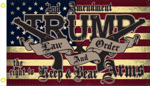 3'X5' 100D 2ND AMENDMENT TRUMP FLAG