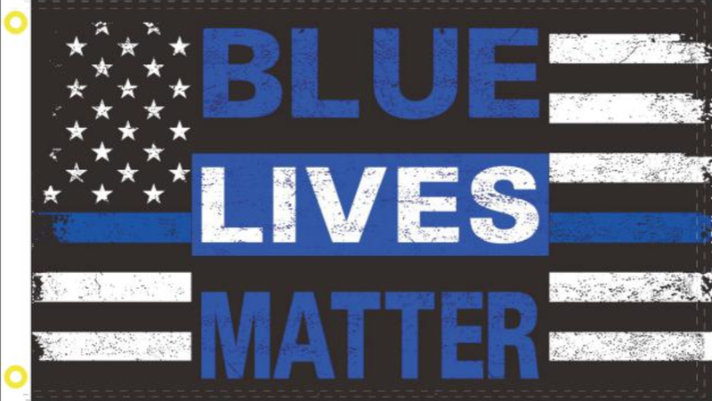 3'X5' 100D BLUE LIVES MATTER FLAG  WITH GROMMETS