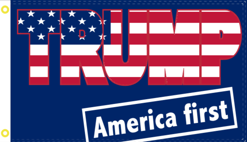 Trump (America First)  6'x10' Flag ROUGH TEX® 100D