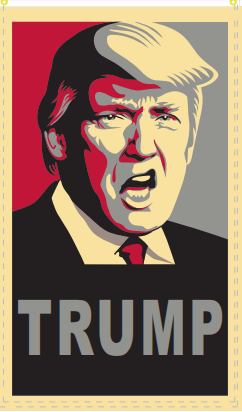 3'X5' 100D TRUMP ART FLAG