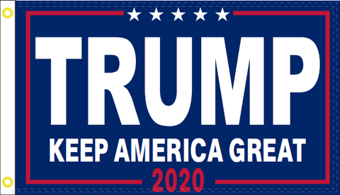 Trump Keep America Great 2020 Blue Flag 100D Rough Tex® (Multiple Sizes)