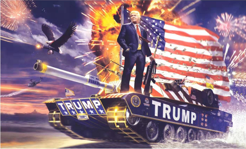 3'X5' 100D TRUMP TANK COMMANDER FLAG