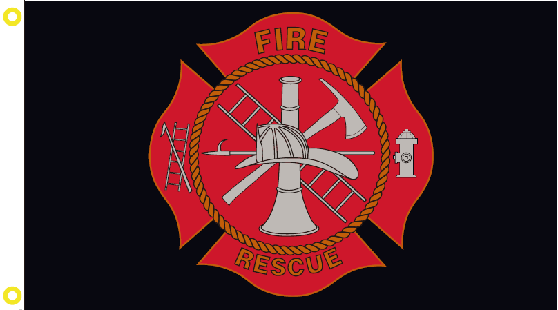 3'X5' FIRE RESCUE FLAG 100D ROUGH TEX ® FLAG – LIBERTY STREET FLAGS