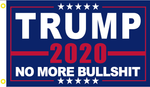 Trump 2020 No More Bullshit 12"X18" Boat Flag With Grommets Rough Tex ® 68D Nylon XS