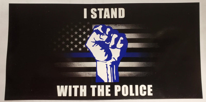 I Stand With The Police Fist Bumper Sticker