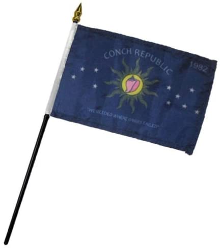 Conch Republic 4"X6" Stick Flag Polyester