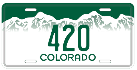 420 Colorado Embossed License Plate