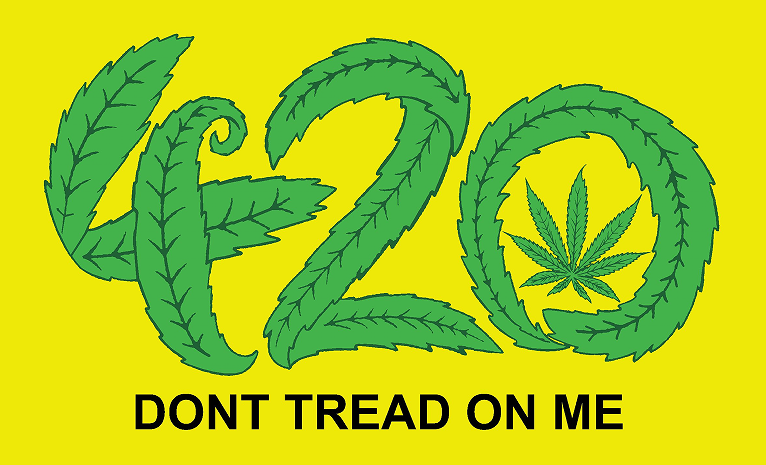 420 Don't Tread On Me 3'X5' Flag ROUGH TEX® 68D